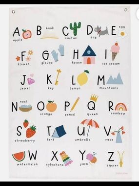 Alphabet Kids Wall Hanging - Colorful ABC Poster
